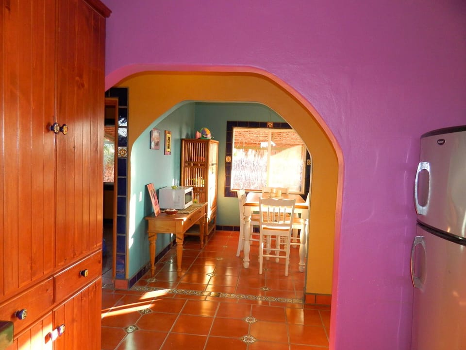 kitchen looking into dining area