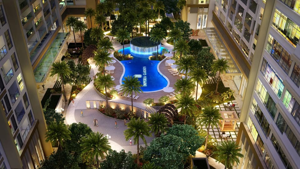 Swimming Pool and Garden from the high