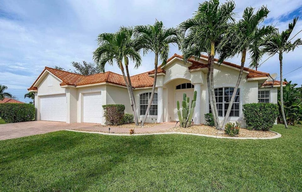Front Elevation with Three Car Garage