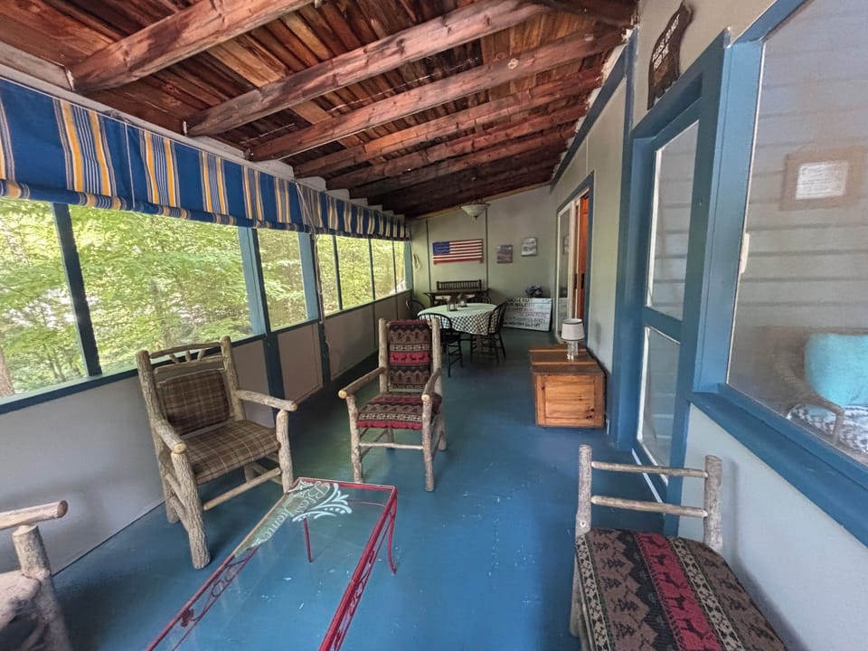 Outside screened porch