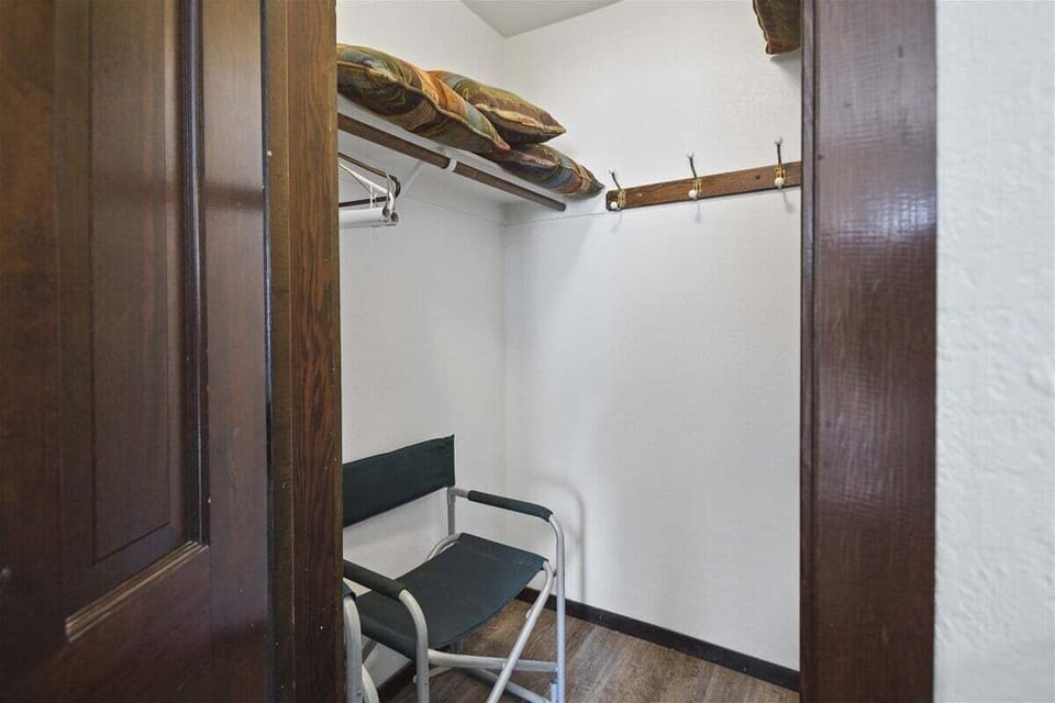 Walk-in closet in the bedroom