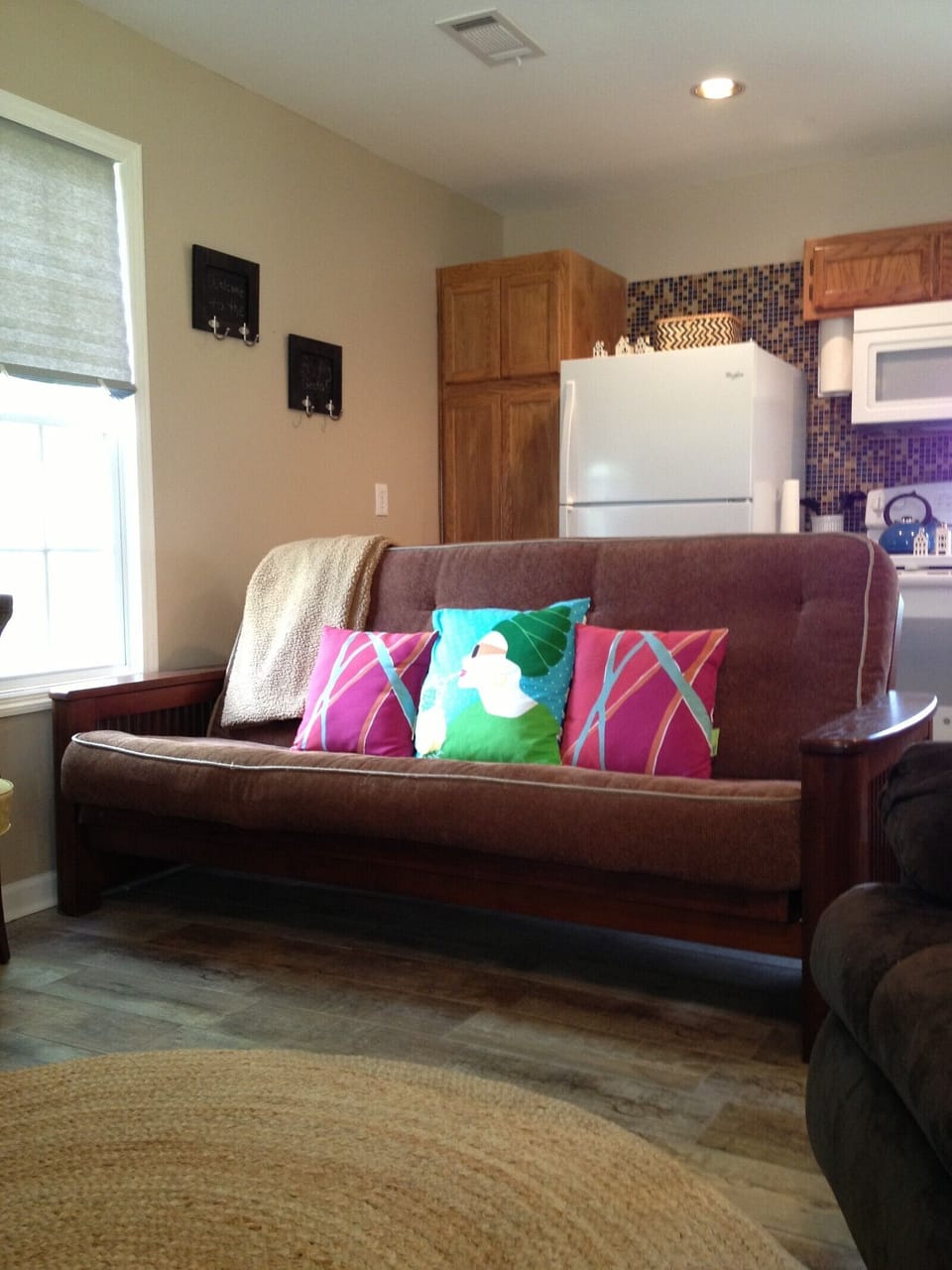 Full size futon for sitting or sleeping