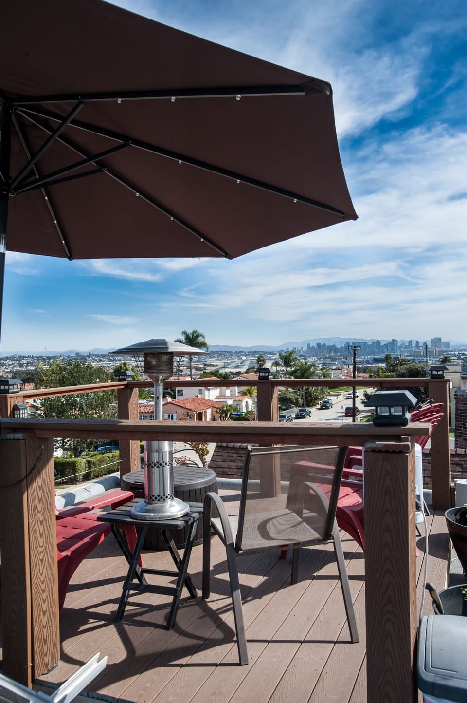 Roof Deck up Spiral Staircase