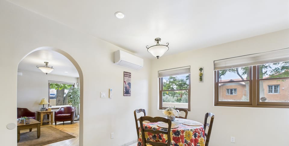 Round table with four chairs