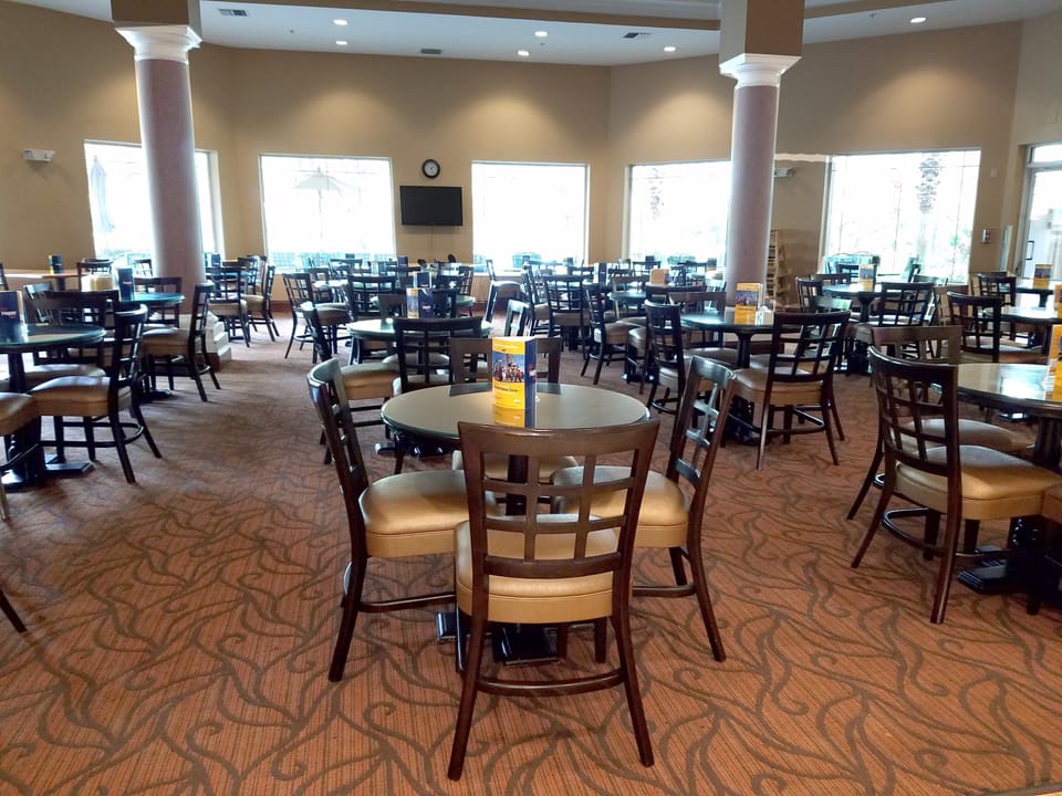 Curb your appetite at the on-site restaurant after a day outside.