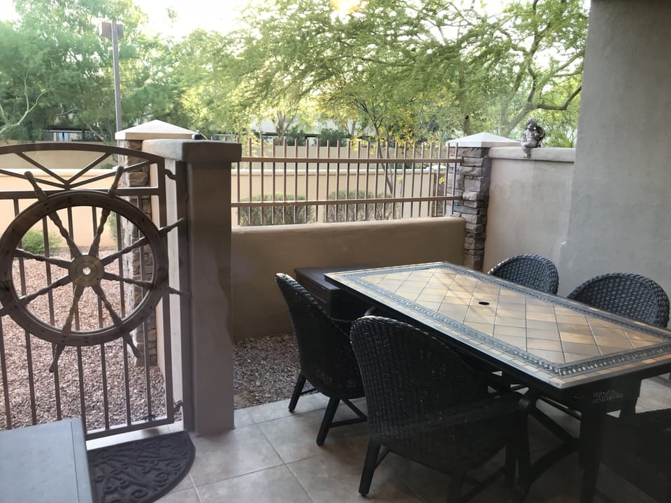 Covered patio dining
