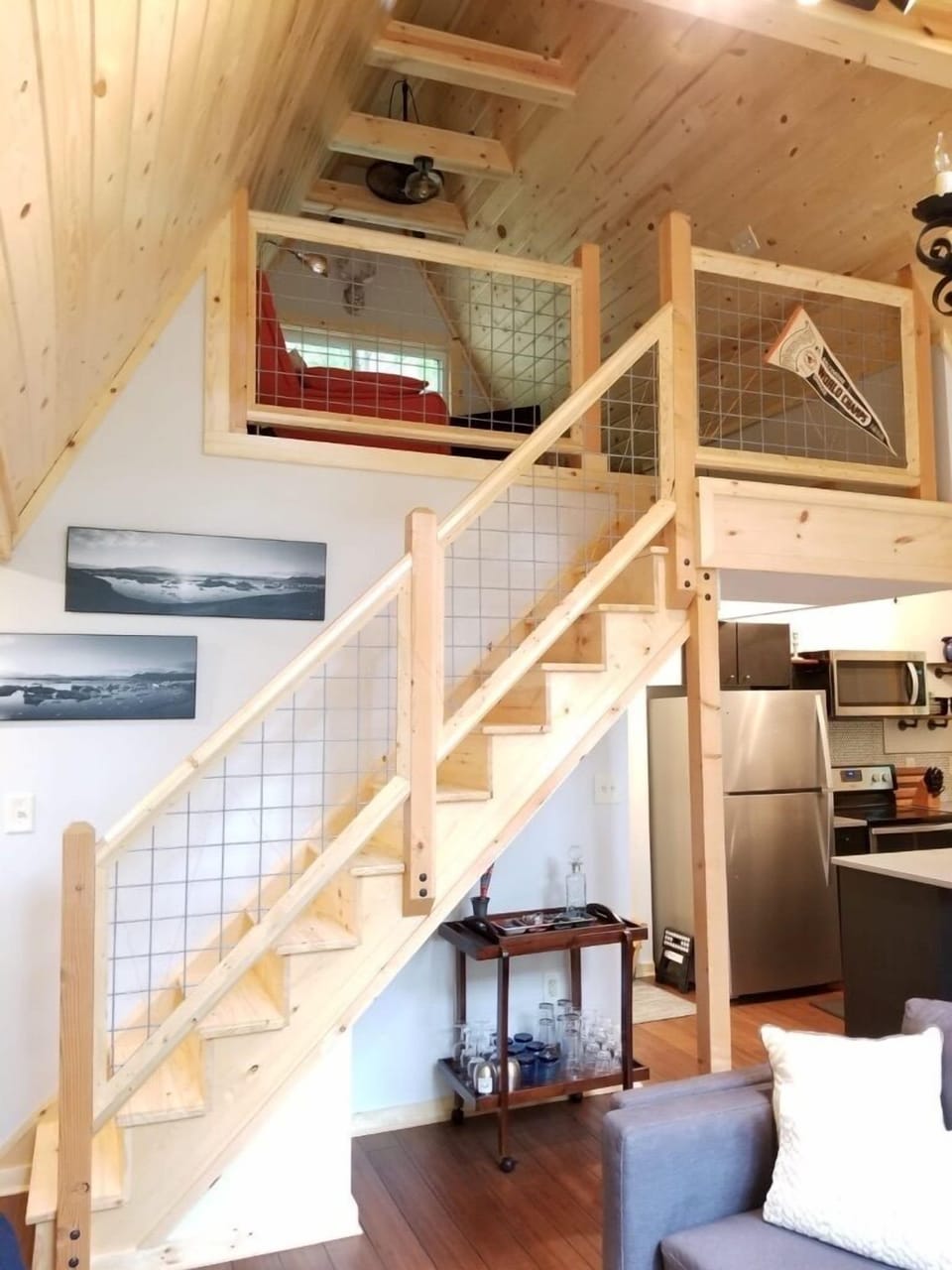 Make your way up to the loft snug...