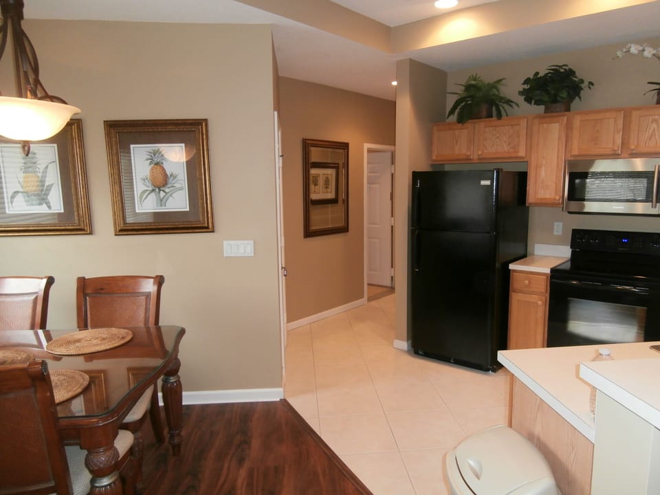 Looking in kitchen from living room