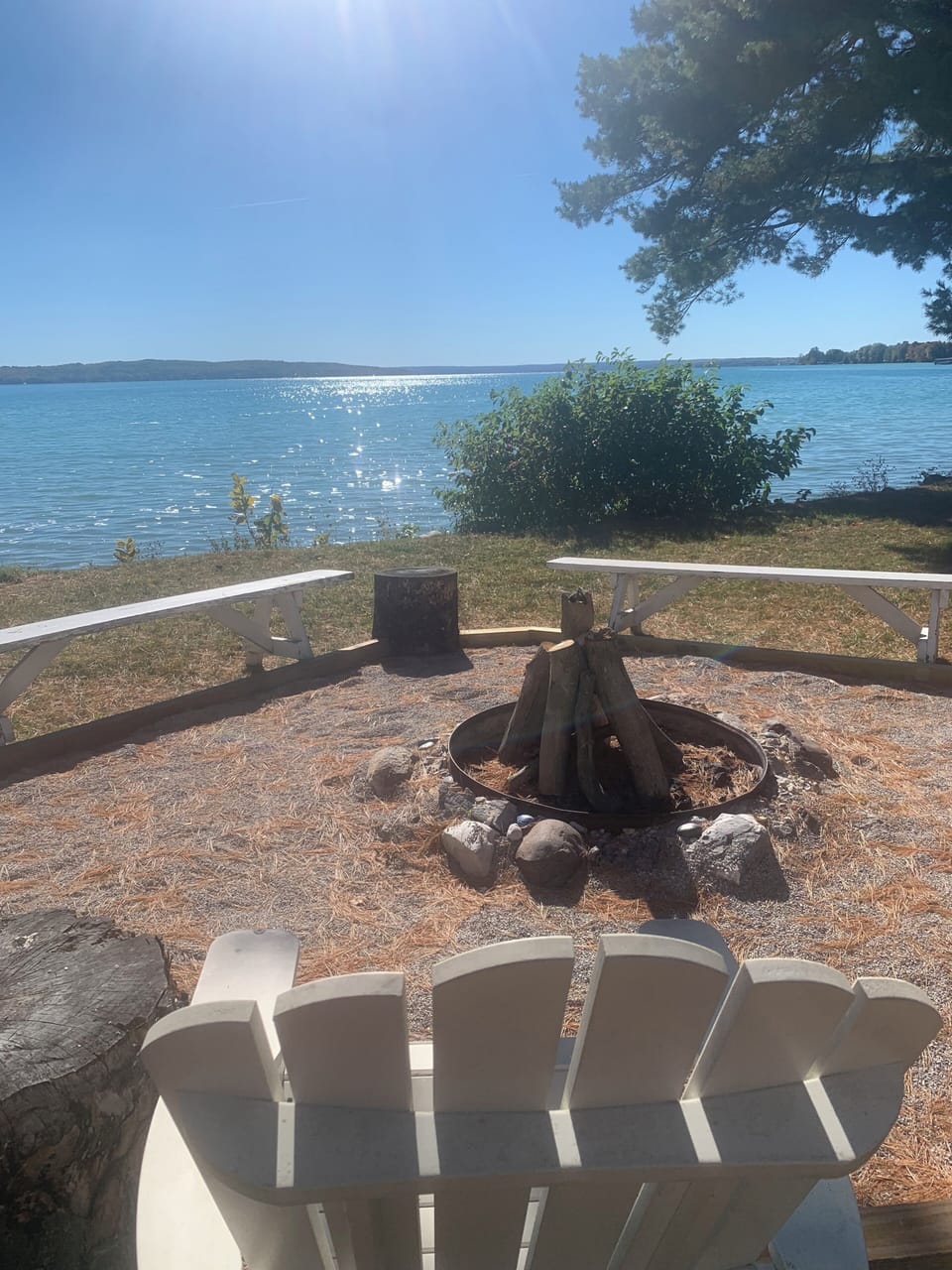 The view from your chair, firewood is provided!