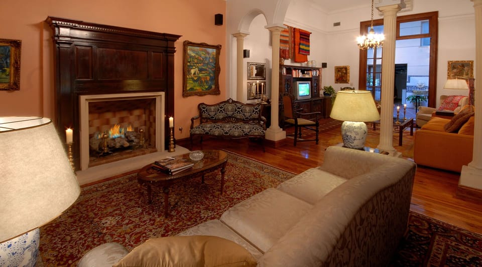 View shows the openness of the space, and how the family room leads to patio.