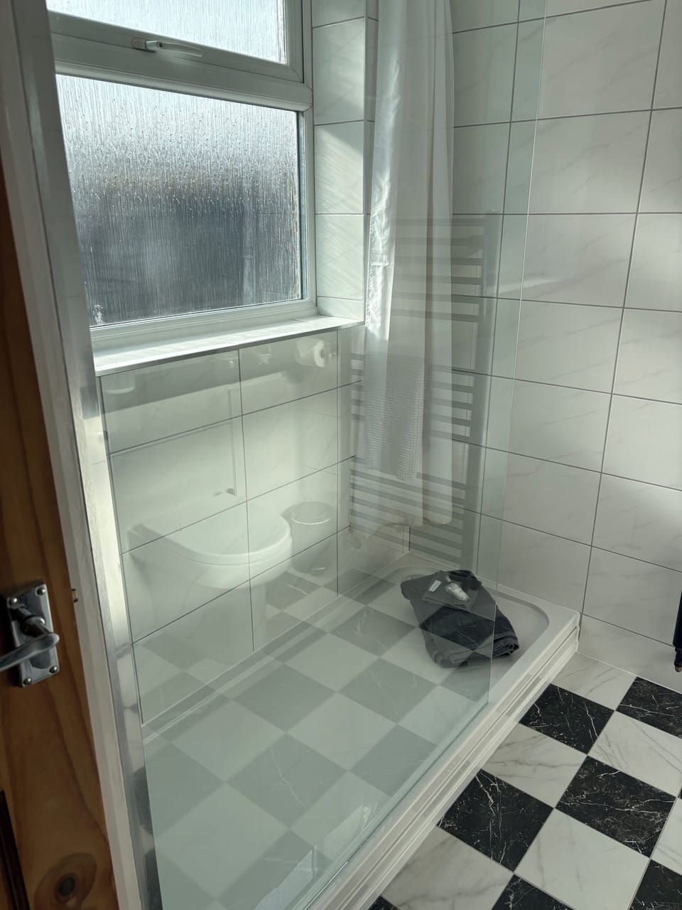 Luxury walk in shower part of bathroom renovations completed in March 2026