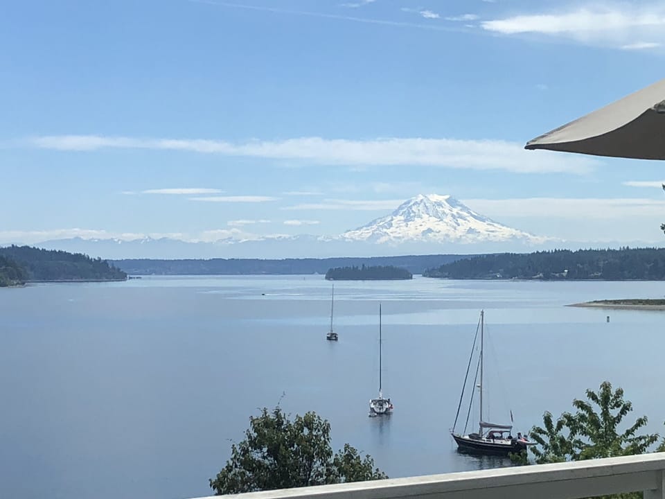 View of Mt. Ranier from the deck
