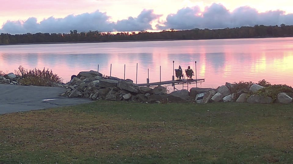 Private dock over the water