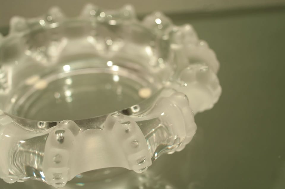 Lalique Cannes Ash Tray. Apartment is Non Smoking