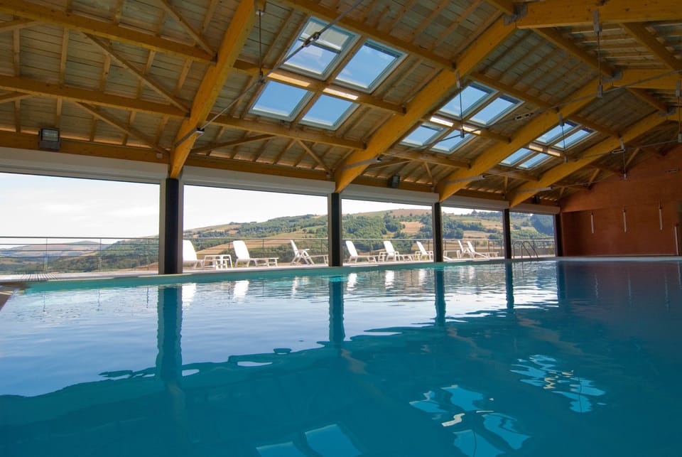 Dive into the seasonal outdoor pool after a great day!