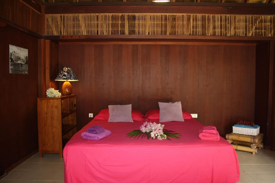 The master bedroom with private bathroom