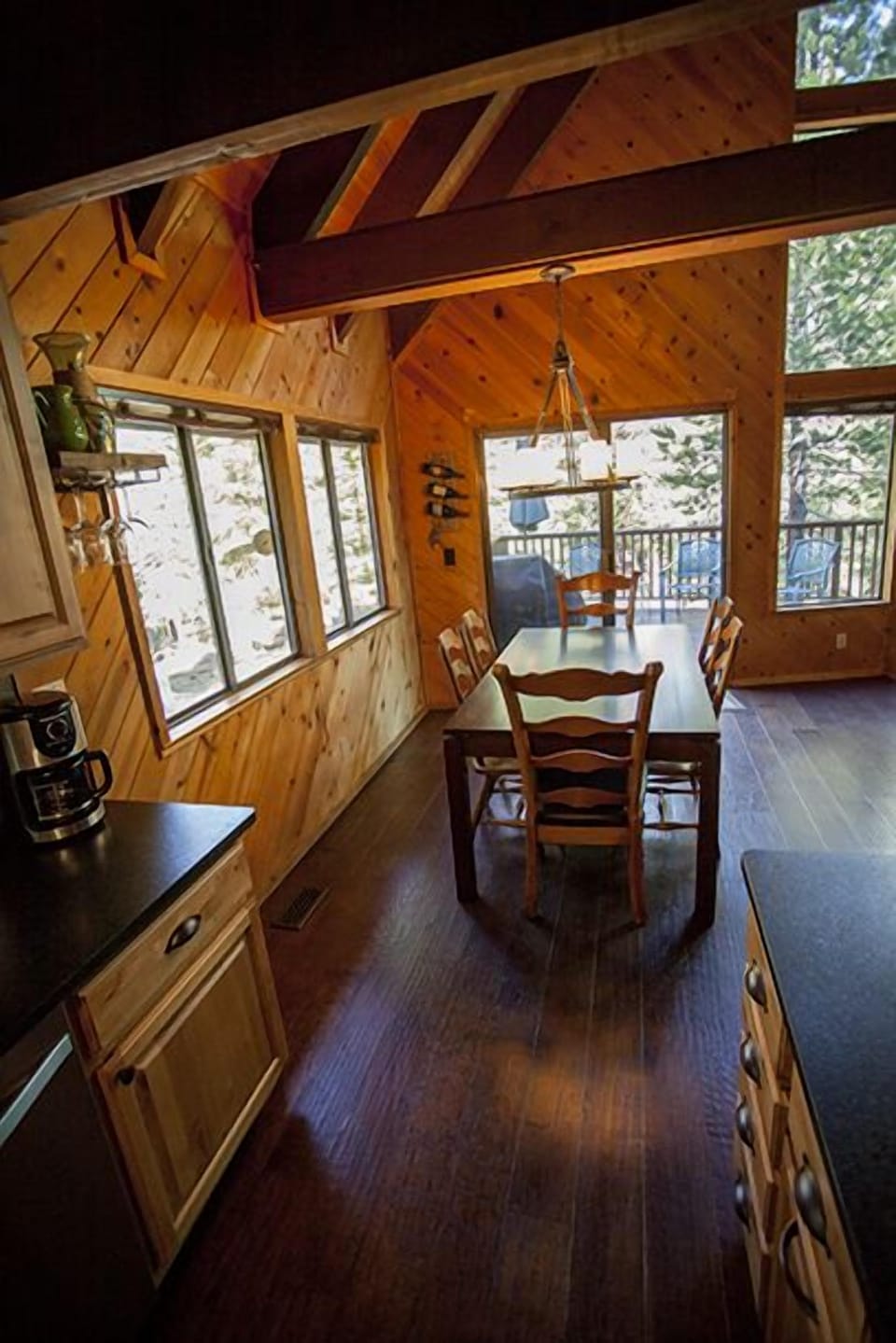 View from kitchen to dining area. Plenty of windows let in the beautiful light.