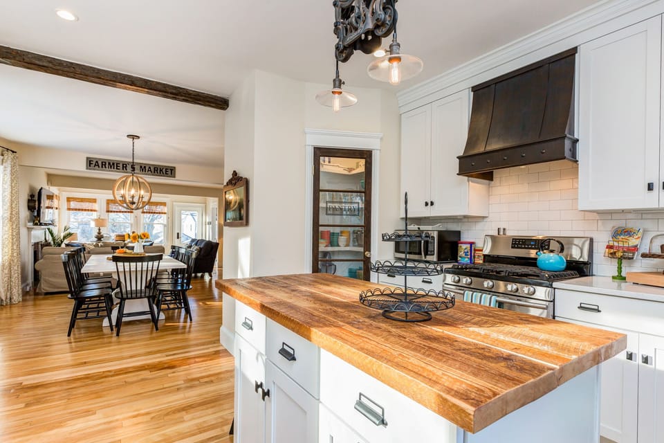 Spacious open floor plan is fabulous for large groups and entertaining!