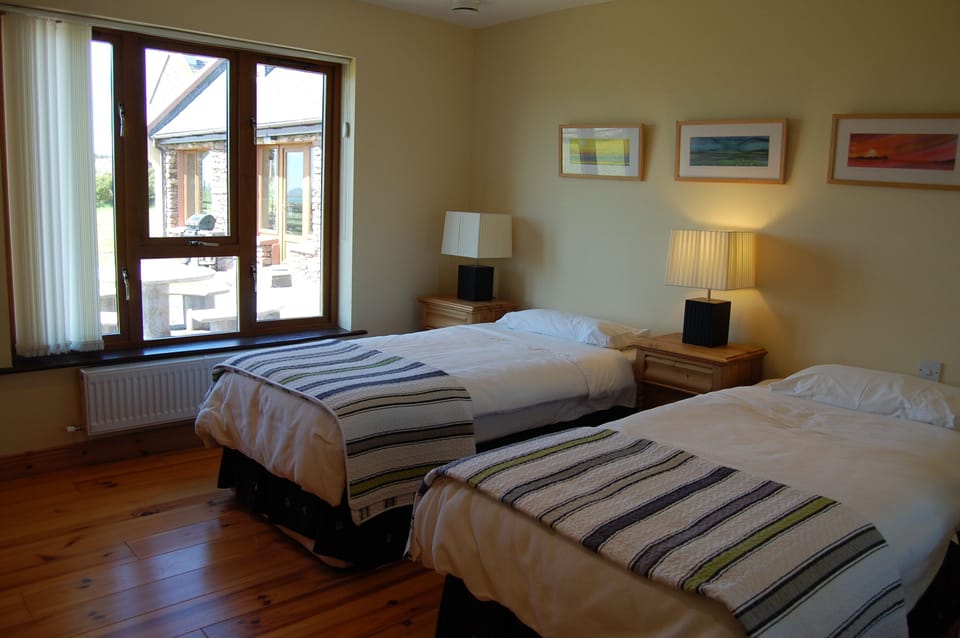 One of Three First Floor Bedrooms. Twin Beds with Views to the Ocean