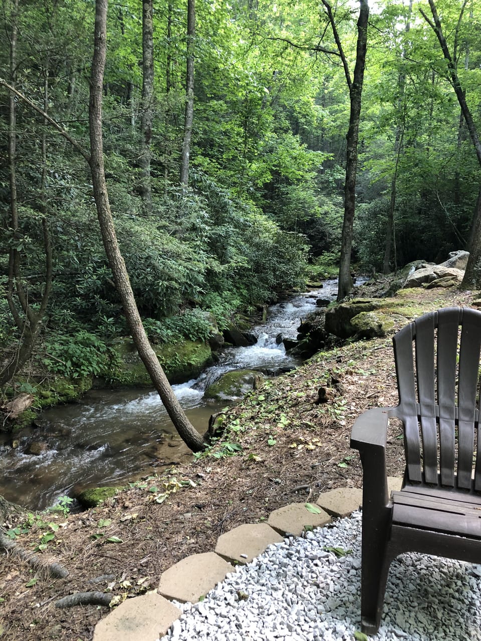 Enjoy the firepit by the creek