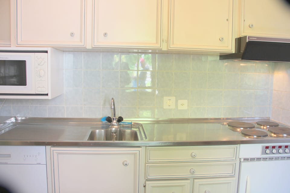 kitchen:cooking,
microwave w.griller,dishwasher, fumehood, dining-table  3 pers.