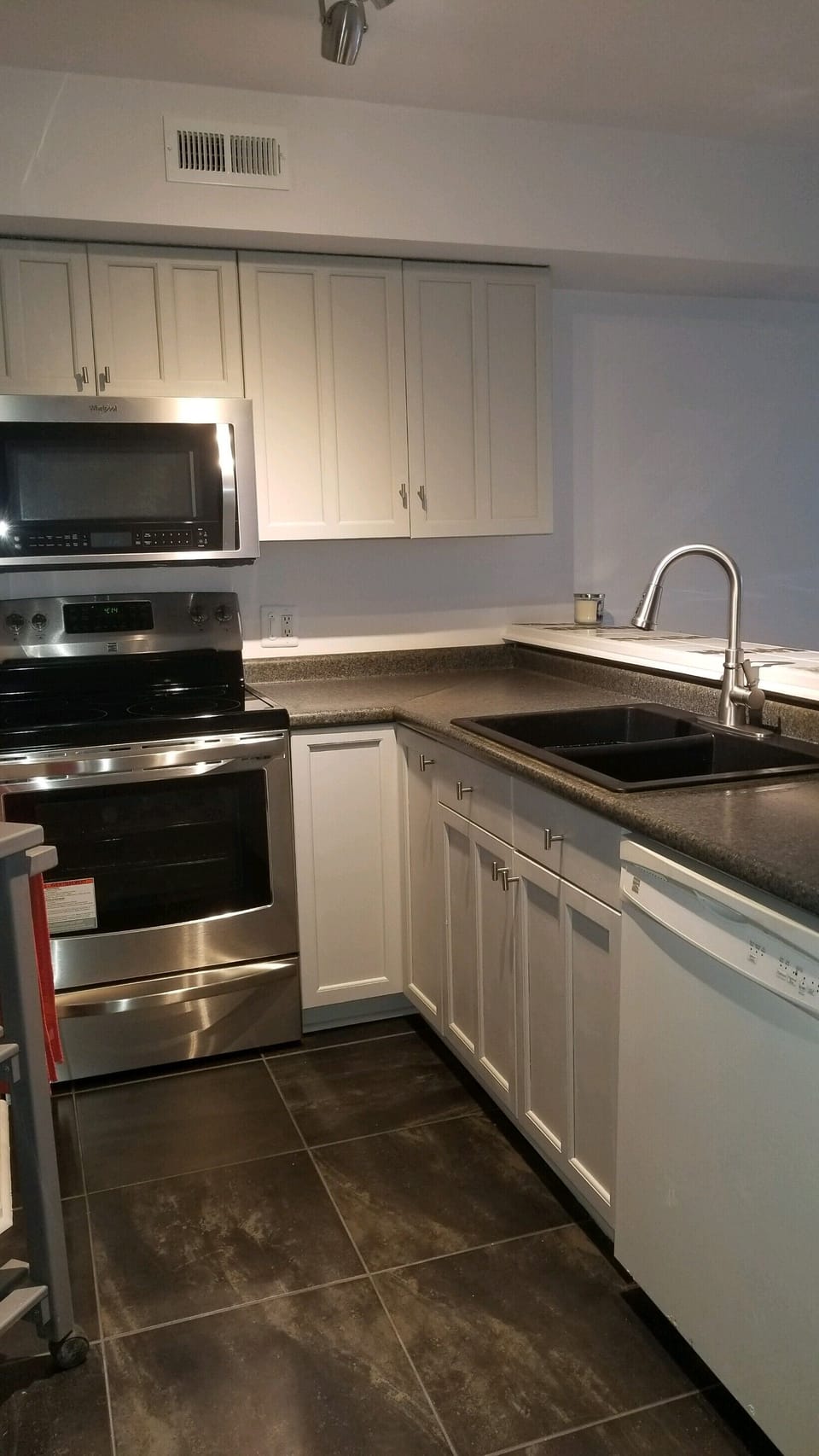 full kitchen with convection microwave
