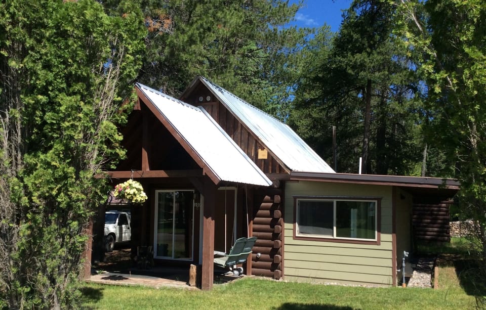 Original log cabin built in 40’s. Add-on for kitchen and bathroom came later.