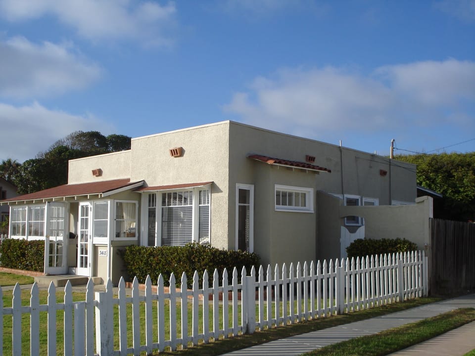 Sunny day at the beach house looking NE