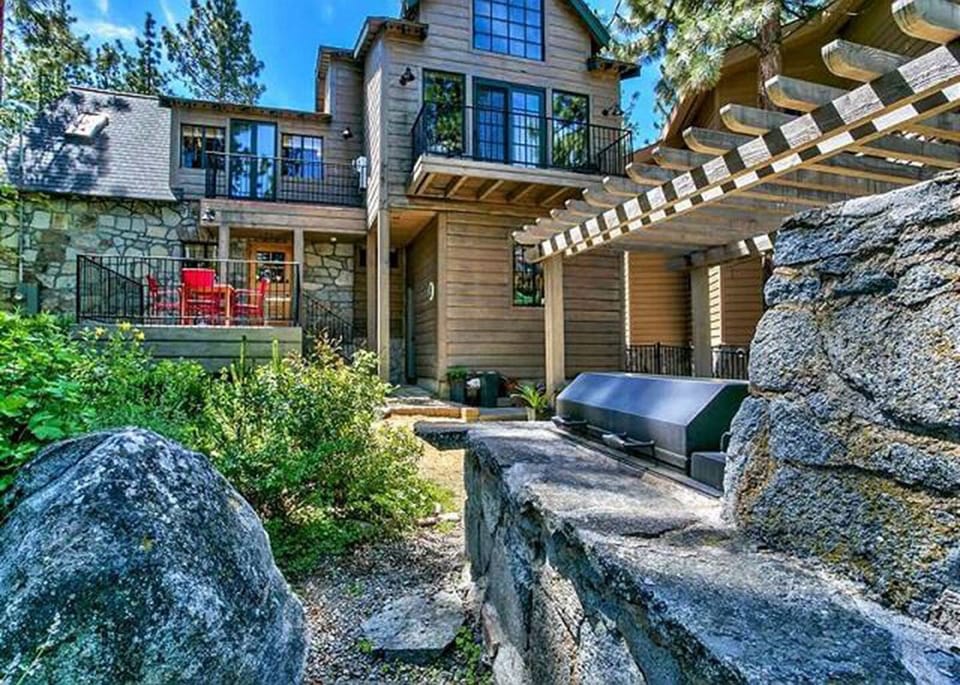 The house is modern in the back and vintage in the front. 