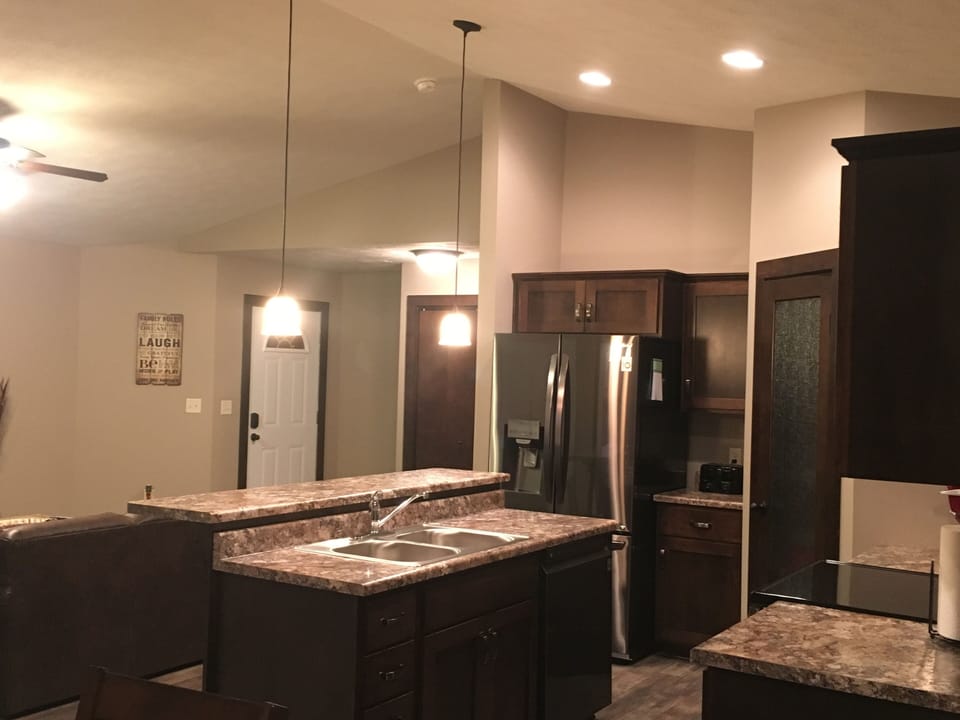 fridge with ice maker in kitchen