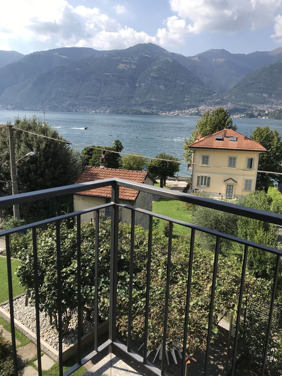  Como Lake view from the Ocra apartment balcony