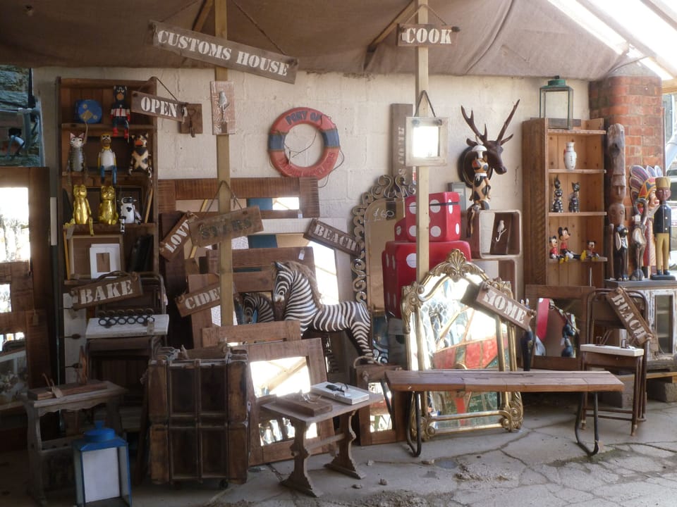 Custom House, West Bay bric a brac stalls galore 