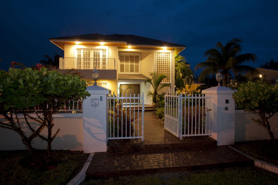 Front elevation at night time 