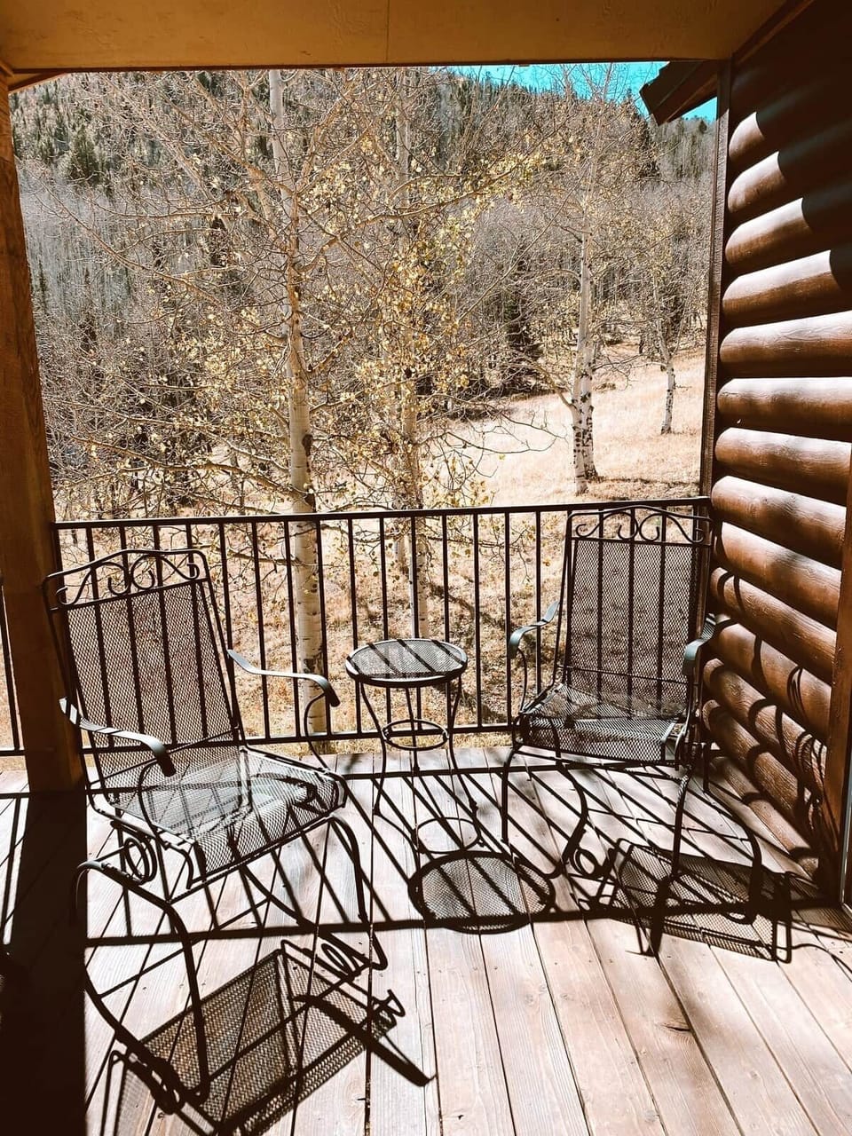 There are plenty of seating options on this patio as well. 