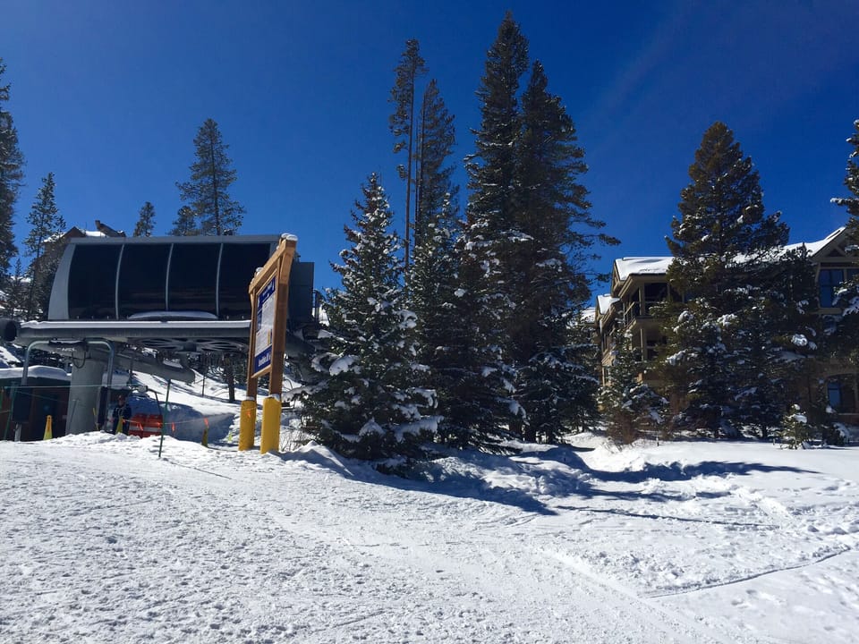 Snowflake lift, the condo on the right 
