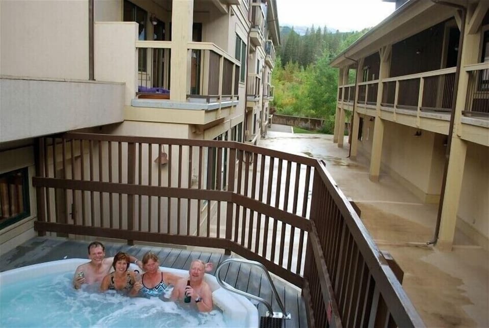 Outdoor hot tub for relaxing after a long day