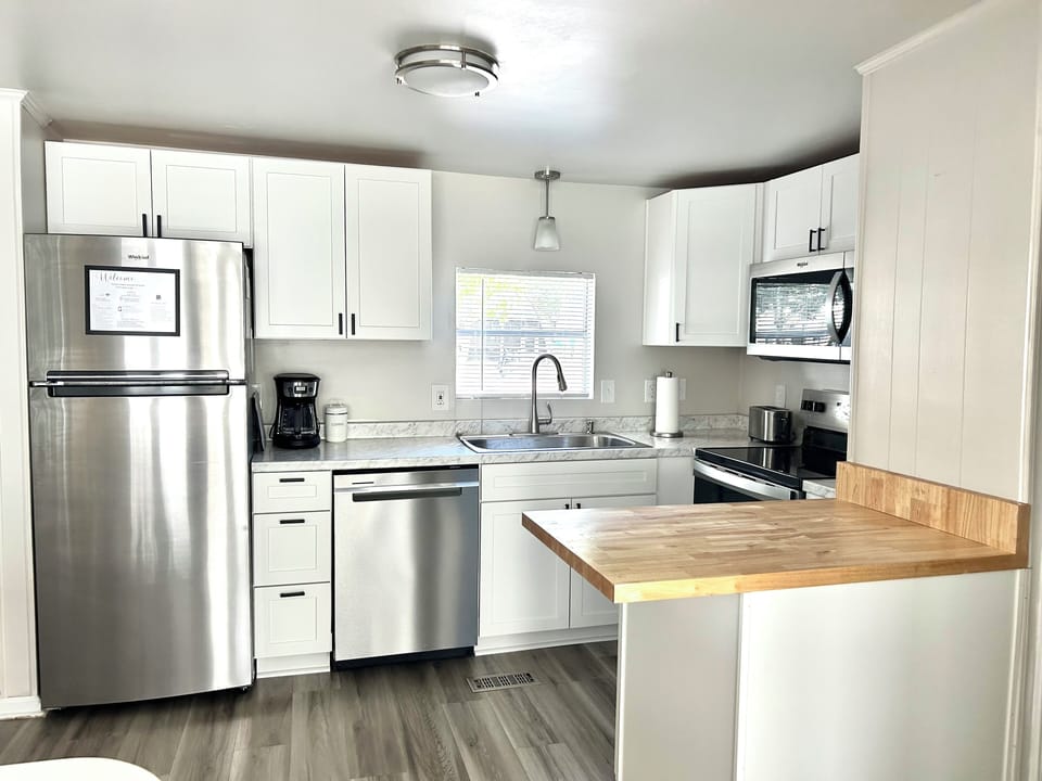 Brand new kitchen, October, 2025 makes cooking 'at home' a breeze!