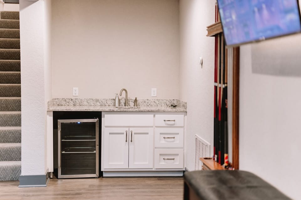 Mini Bar located on Lower Level to the side of the Game Room
