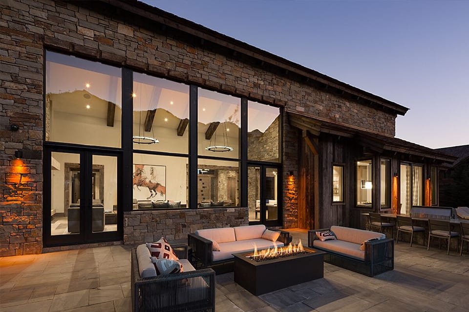 Patio - Cirque View Homestead - Teton Village, WY - Luxury Villa Rental