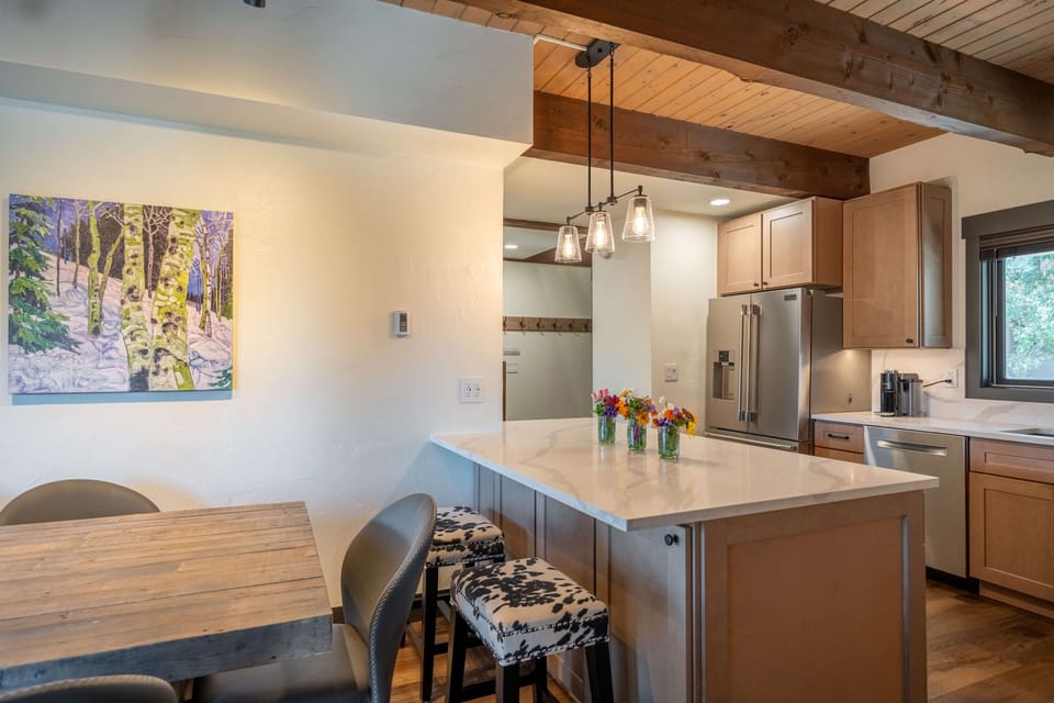 Seating for two at the breakfast bar