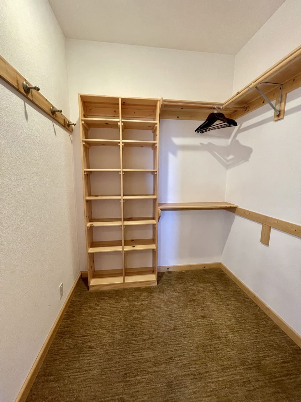Walk-in closet in master bathroom
