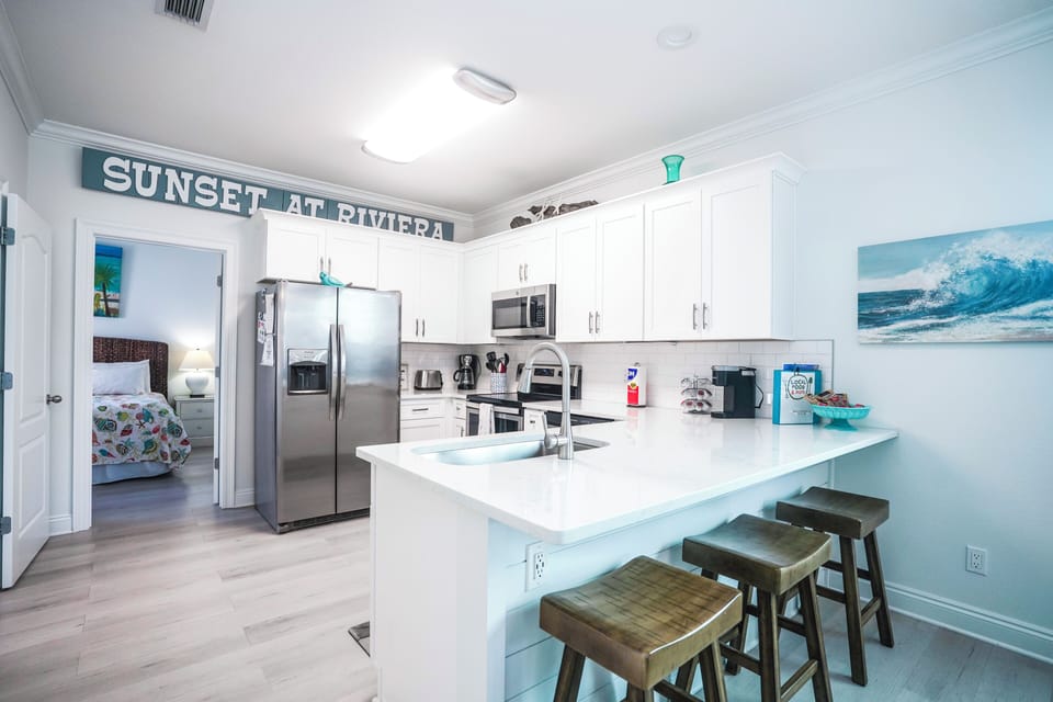 Nice fully equipped kitchen.