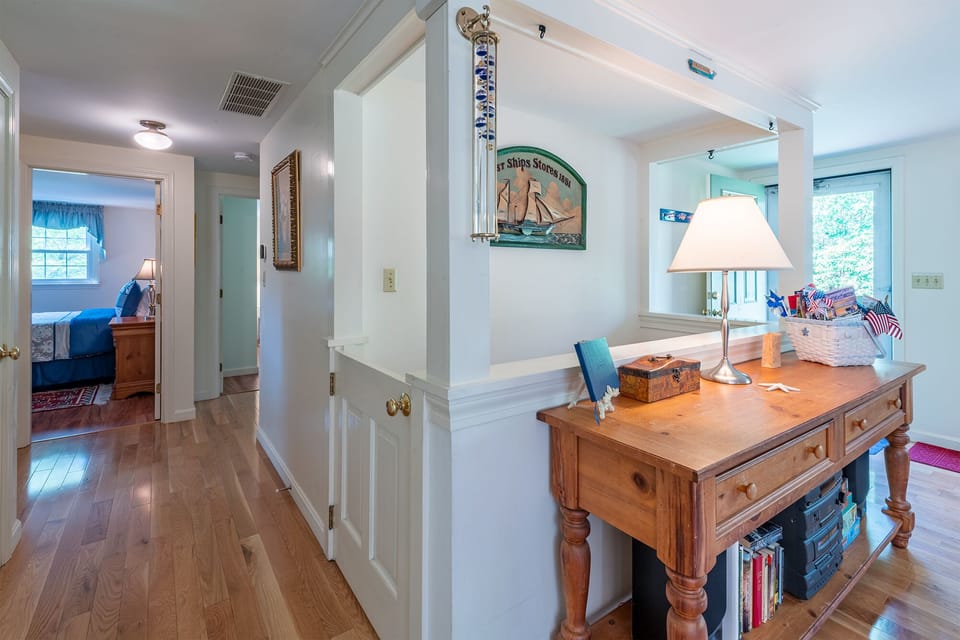 Living room…. Stairs to lower level.