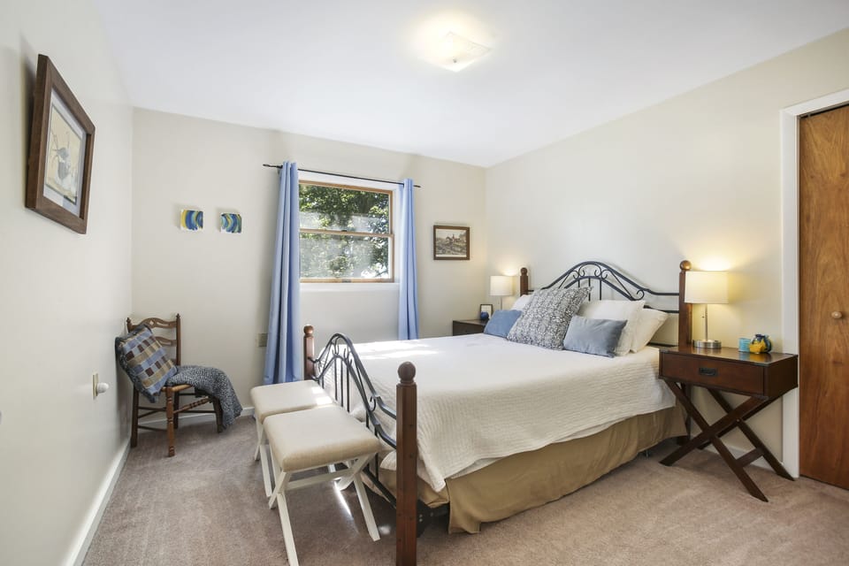 Luxurious Egyptian cotton bedding on each bed