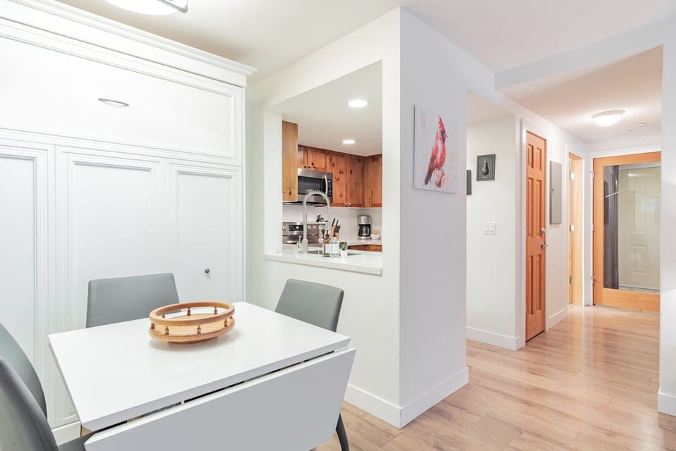 Dining area: Double murphy bed (folded)