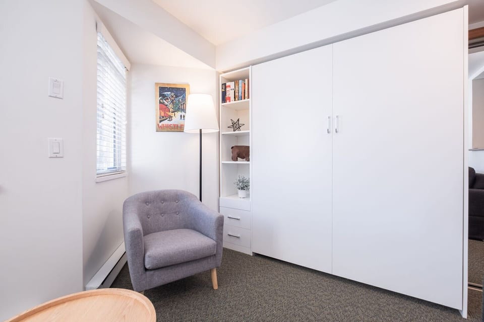 Living area: Queen murphy bed (folded)