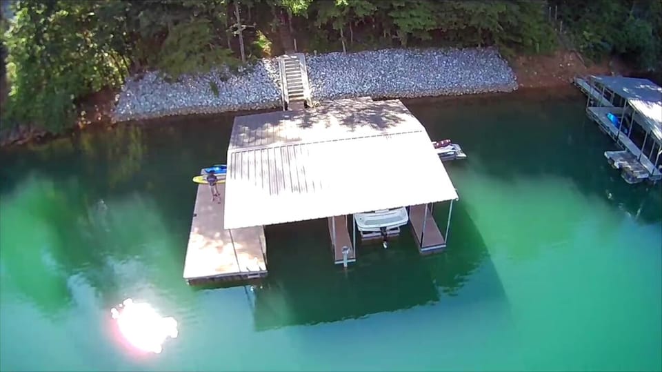 Covered dock and shoreline