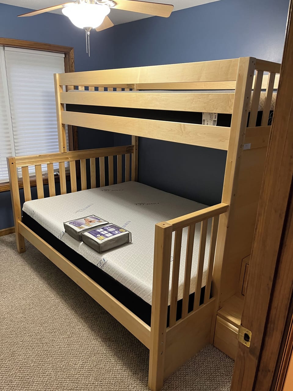 One of two bunk rooms.  Each room has a Twin over queen bed as shown