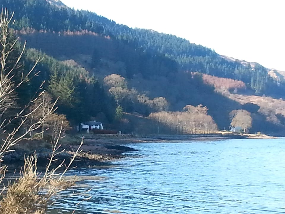 Saraig nestled in the bay taken on the approach to the cottage from Ratagan.