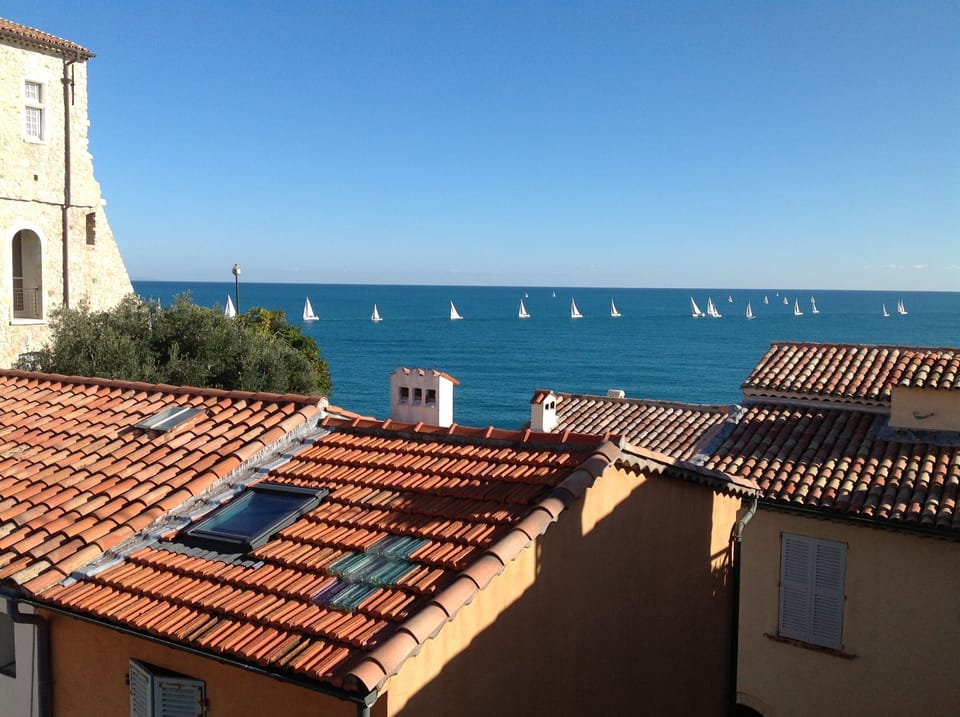 The view from the roof terrace